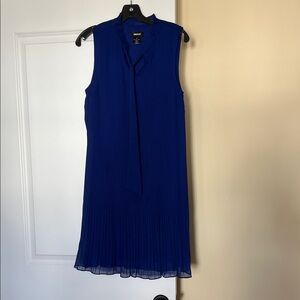 DKNY Vibrant Blue Pleated Dress
